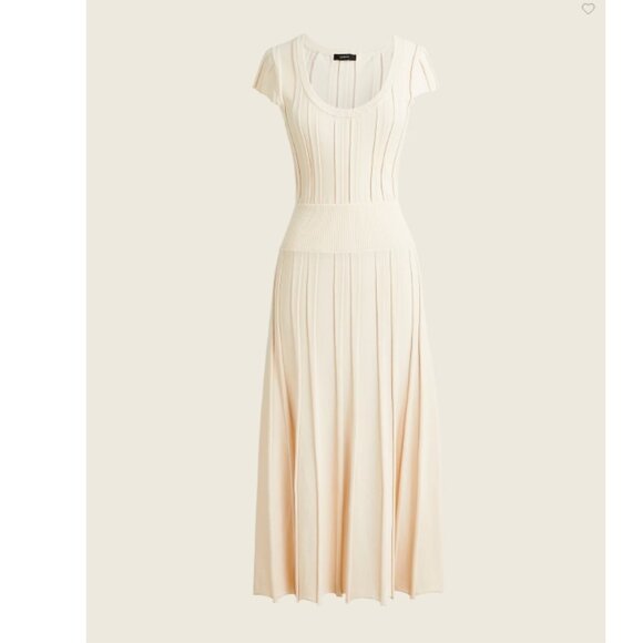 J.crew Dresses & Skirts - Like New! J. Crew Ribbed Scoopneck Knit Dress Cream in Size L